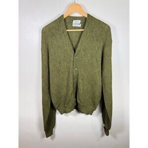 VTG Justers Cardigan 100% Alpaca Green Forest Fairy Size L Whimsigoth